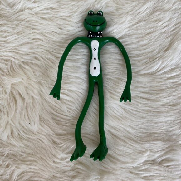 Vintage Frog Toy Stretch Bend Plant Tie Twist Bendable Twisting Collectible - Picture 8 of 9